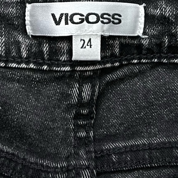 NWT Vigoss Ace Straight Leg High Rise Jeans in Washed Black - Picture 6 of 10